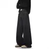 Jeans Masculino Americano Cleanfit Verão Retrô Lavado Solto Calça Comprida até o Chão Calça Reta Ampla Caída
