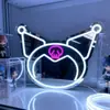 Espejo LED de Dibujos Animados Luz de Neón Espejo de Maquillaje Emisor de Luz Decoración Regalo para Niña Espejo de Corazón Luz de Ambiente Luz de Relleno