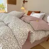 Set de Ropa de Cama de Algodón y Lino Teñido en Hilo de Cuatro Piezas para Primavera/Verano 2026 Set de Ropa de Cama de Hilo Arrugado Fabricante de Textiles para el Hogar de Nantong Venta al por Mayor
