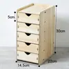 Caja de Almacenamiento para Escritorio de Oficina Gabinete de Almacenamiento de Madera Tipo Cajón Estante de Almacenamiento para Oficina Suministros Archivo Caja Organizadora Varios
