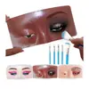 Bestseller transfronterizo: Tablero de práctica de maquillaje con forma de nube, modelo de rostro de silicona para practicar maquillaje de manos, maquillaje de ojos, sombra de ojos y aplicación de cejas