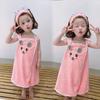 Vestido de Baño para Niños con Toallas de Baño Banda para el Cabello Bata de Baño para Niños Suave Absorbente