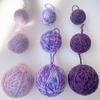Serie Morado Azul Rosa 4 5 6CM bola de lana bola de espuma de piel bola para envolver decoración navideña ramo adornos para decoración de ventana