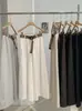 KEKEZOON Estilo Coreano Color Sólido Caída Casual Pantalón Falda Pierna Ancha Mujer Cintura Alta Adelgazante Pantalón Largo con Cinturón Moderno 9115