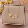 Celebridad de Internet Super Hada Exquisito Diamante Microincrustado Collar de Mariposa para Mujer Moderno Lujo Ligero Gama Alta Estilo Suave Nueva Cadena para Clavícula