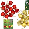 12 PIEZAS colgante de bola de colores en forma de corazón adornos de Navidad colgante para fiesta del Día de San Valentín decoración de tienda en centro comercial bola de amor