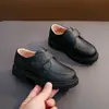 Nuevos Zapatos de Cuero para Niños de Primavera y Otoño Estilo Británico Negro Zapatos de Presentación para Estudiantes de Primaria Zapatos para Niños Zapatos de Presentación para Niñas Zapatos para Niños Medianos y Grandes