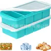 Bandeja de Hielo Grande de Silicona Transfronteriza Molde de Cubitos de Hielo de Grado Alimenticio Molde de Bola de Hielo de Desmoldeo Fácil Congelación Rápida Molde para Hacer Hielo Casero