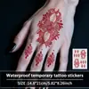 Os Adesivos Populares de Tatuagem de Henna Vermelha da Temu São Duradouros, à Prova d'Água, Estilo Tribal Tradicional, Adequados para Casamentos e Festas, e São Usados para Pintura Corporal em Mulheres