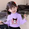 Y2332# Terciopelo alemán cálido camiseta interior para niñas camiseta interior para niños otoño e invierno cuello semi-alto camiseta de manga larga de otoño moda