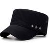 Chapéu Flat Top de Primavera 2021 Chapéu com Pentagrama Chapéu de Algodão Masculino Moda Chapéu Fábrica Atacado