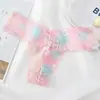 Ropa interior sexy transfronteriza para mujer, tanga de encaje estampado transparente, pantalones T sexy de tiro bajo, calzones transpirables y amigables con la piel