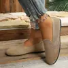 Zapatos casuales cómodos, mocasines de punta redonda, zapatos slip-on para mujer, transpirables, de corte bajo, de malla, sencillos, de suela plana, zapatos tejidos para mujer