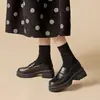 Zapatos JK británicos estilo universitario, que aumentan la altura, nuevos para otoño 2026, mocasines de tacón alto y suela gruesa, zapatos de vestir sencillos para mujer, zapatos de plataforma de cuero