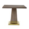 Estilo Lujo Ligero Juego Completo de Mesas y Sillas de Comedor Mesas y Sillas de Cafetería Borde Metálico Nórdico Sellado de Bordes Tablero de Roca Tablero Ignífugo Combinación de Mesa y Silla