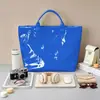 Plataforma independiente Temu nueva bolsa de mano transfronteriza impermeable PVC+lienzo para el trabajo portátil bolso de hombro bolsa de mano