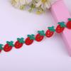 Fabricante Venta al por mayor Punto Serie de Frutas Encaje Bordado Accesorios para Ropa Colorido Poliéster Código de Barras Encaje Soluble en Agua