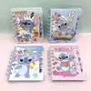 A7 Monchhichi Material de Estudio Cuaderno Pequeño de Espiral Cuaderno Portátil Lindo Cuaderno de Hojas Sueltas Bolsillo con Solapa Cuaderno de Pantalones