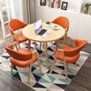 Mesa de comedor informal para oficina, apartamento pequeño, mesa de conversación superficial escandinava para el hogar, mesa y silla combinadas para pedir café, té con leche, mesa redonda para tienda