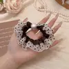 Elástico de Cabelo de Bolinhas Pérola Estilo Coreano, Alta Elasticidade, Corda de Cabelo Fashion, Elástico de Cabelo de Alta Qualidade para Rabo de Cavalo e Coque, Acessório de Cabelo Durável