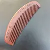 Atacado do Fabricante Pente de Massagem para Cabelo Cabo Redondo de Sândalo Cristal Vermelho Espessado de 18,5cm Dentes Largos Dois Dentes Dentes Densos