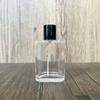Em estoque b105-50ml parafuso transparente frasco de exibição de vidro de perfume plano spray frasco vazio sub-garrafa