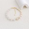 Pulsera de Cristal de Fresa Estilo Coreano para Mujer Pulsera Elegante Simple de Perlas Barrocas Diseño Nicho ins Pulsera Simple para Mujer