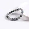 Pulsera de Cristal de Fresa Azul Natural del Mar de China Oriental Sheyao Jewelry En Stock Pulsera de Cuentas de Cristal Accesorios de Cuentas Redondas Venta al por Mayor Transfronteriza