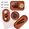 Bandeja de madera de sándalo y ébano de estilo japonés, de madera maciza, rectangular, para el hogar, para taza de té, plato ovalado, plato redondo para comida occidental.