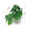 Planta verde artificial em vaso caladium, ornamento de trepadeira decorativa de interior para casa, casamentos e Halloween