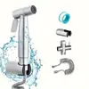 Accesorio para Inodoro Doméstico Válvula de Ángulo de Una Entrada Dos Salidas Pistola Rociadora Potenciadora de Alta Presión para Baño Pistola de Agua