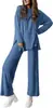 Comercio exterior transfronterizo Amazon Europeo y Americano 2026 ropa de mujer cómoda y elegante, cuello redondo holgada manga larga elástica pantalones largos ropa de estar