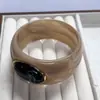 Nova Coleção de Pulseiras de Resina Vintage Transfronteiriças para Mulheres, Pulseira Exagerada de Aba Larga com Pedras, Acessórios de Joias Europeus e Americanos