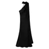 Comercio Exterior Transfronterizo Ropa de Mujer Estilo Europeo y Americano Za Aliexpress Venta Caliente Elegante Madura Espalda Descubierta Cuello Halter Vestido Largo