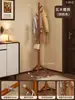Perchero Sencillo de Madera Maciza, Perchero de Pie para Dormitorio, Perchero de Pie para Uso en Dormitorios y Hogar, Barra para Colgar Bolsas de Almacenamiento Interior