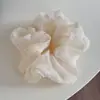 Tela Francesa Gipsofila Strass Elástico Grande Intestino para Cabelo para Mulheres Elástico de Cabelo com Sensação de Alto Padrão Elástico de Cabelo Elástico Elegante Flor de Cabelo Elástico