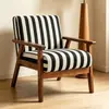 Cadeira Hank, sofá individual de madeira maciça, conjunto de mesa de chá e cadeiras de hotel, cadeira estilo vintage, móveis para café e pousada, cadeira de sofá para lazer e relaxamento