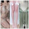 Ropa interior sexy de encaje de tres puntos con pecho pequeño y gran perla, tanga tentador, pasión, sin despegar, traje para mujer 9972
