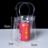 Bolsa Transparente de PVC com Logo Personalizado Impresso, Bolsa de Presente para Doces de Casamento de Luxo, Feita Sob Medida