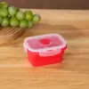 Caja de almuerzo plegable de silicona de grado alimenticio creativa, resistente a altas temperaturas en microondas y horno, caja para mantener la frescura, suit de caja de almuerzo portátil para trabajadores de oficina