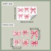 Fun-F613 Dibujos Animados Rosa Lazo Dormitorio Sala de Estar Hogar Pared de Fondo Embellecimiento Decorativo Adhesivo de Pared