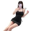 Lingerie Sexy para Mulheres, Ombro a Ombro, Vestido Sexy que Mostra o Bumbum, Seda Brilhante, Peça Única Justa ao Corpo, Conjunto de Camisola Bodycon Sedutor Justo Qqny