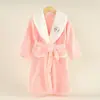 Bata de Baño para Niños, Absorbente y de Secado Rápido, Bata de Baño de Otoño e Invierno para Niñas, Bata de Baño Larga Espesa para el Hogar, Bata de Dormir de Terciopelo Coral para Niños