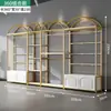 Prateleira de loja de lingerie sutiã display de underwear armário cabides de loja de roupas de dormir suporte de armazenamento multifuncional dourado armário de amostras