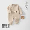 Mameluco Cálido para Bebé Estilo Otoño e Invierno Mameluco Acolchado de Algodón para Recién Nacido Traje para Gatear para Niños y Niñas Ropa de Invierno Gruesa de Algodón Puro para Bebé