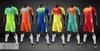 Venta al por mayor tuanding impresión-secado rápido adulto niños azul zafiro verde fluorescente patrón que cambia de color fútbol manga corta traje de entrenamiento pie