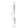 Cuchillo para mantequilla de acero inoxidable 304 con mango largo y patrón ondulado, cuchara para dumplings, raspador de repostería, untador de yogur y mermelada, cuchillo para queso