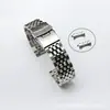 Banda de Reloj de Acero Inoxidable de Siete Eslabones en Stock con Doble Cierre Plegable de Seguridad, Accesorios de Banda de Reloj de Interfaz Doble Plana y Curva 18-24 mm