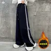 Pantalones de Pana Acanalada de Pierna Ancha Casuales de Invierno para Niñas de Edad Media y Mayores Pantalones Escolares Uniforme Estudiante Pantalones Rectos Cálidos para Exteriores
