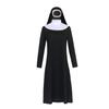 Transfronterizo la Monja Fantasma Monja Fantasma Cos Disfraz de Performance para Halloween Túnica de Sacerdote Monja Fantasma Cosplay Disfraz de Monja